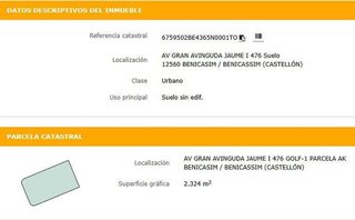 Solar en venta en Curva - Heliópolis en Benicasim/Benicàssim