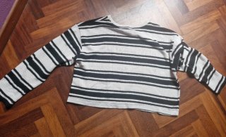 Jersey Cropped de Rayas Zara