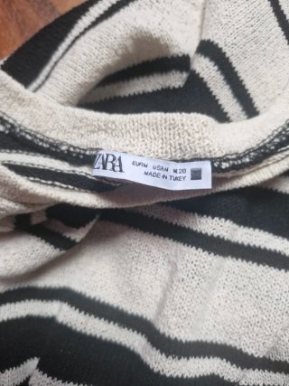 Jersey Cropped de Rayas Zara