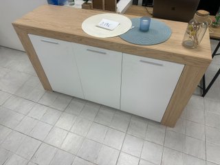 Aparador moderno madera y blanco