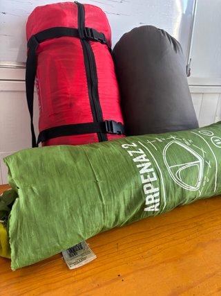 Pack Camping Tienda, Sacos y Mochila