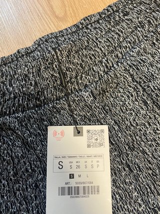 Pantalón Zara Gris Talla S