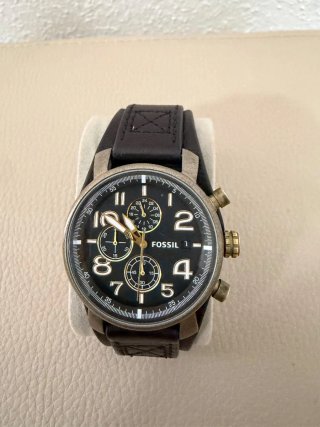 Reloj Fossil Cronógrafo Negro y Marrón