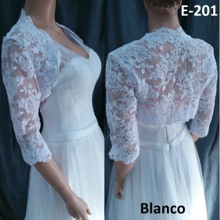 Chaqueta Bolero Novia Encaje Blanco Talla 38