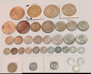 Lotto di 36 monete d'argento Francia