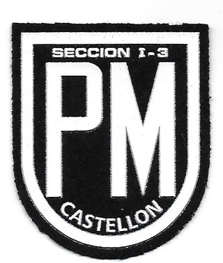 Parche Ejercito Sección I-3 Pol Militar Castellón