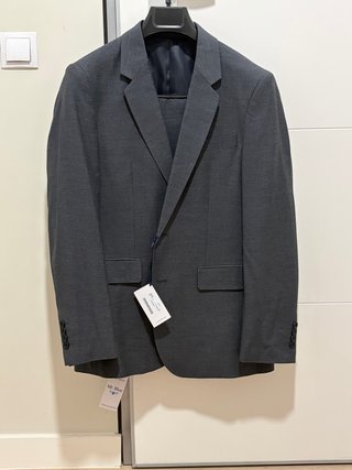 Traje Mr. Blue gris oscuro nuevo con etiqueta