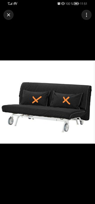 Sofá cama IKEA PS HAVET doble con ruedas