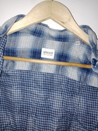 Camisa Armani Collezioni Azul Talla L