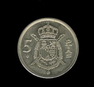 LOTE DE 8 MONEDAS 5 Pesetas 1975 (Estrella 76)