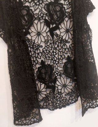Chaleco cárdigan boho chic hippie mujer ganchillo