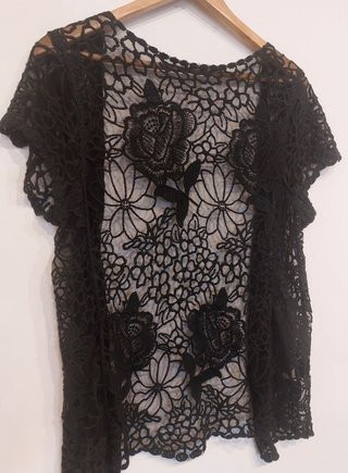 Chaleco cárdigan boho chic hippie mujer ganchillo