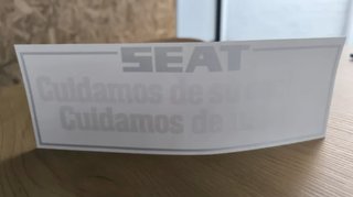 Adhesivo SEAT Cuidamos de su Coche