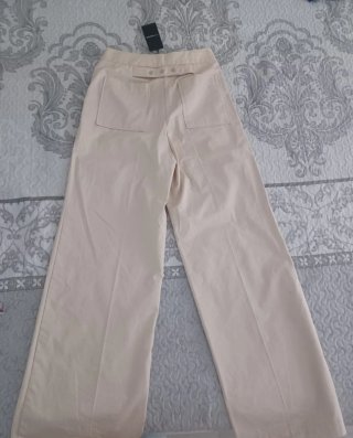 Pantalón Ancho Esfera Beige Talla 36