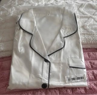 Pijama satén blanco talla M