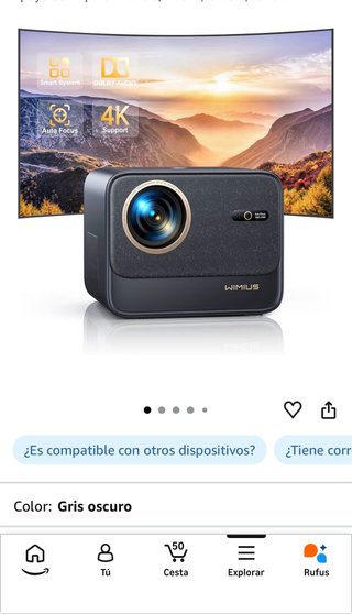Proyector WIMIUS Gris 4K