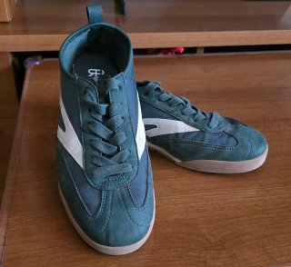 Zapatillas deportivas mujer verde y blanco