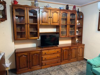 Mueble librería de madera para salón