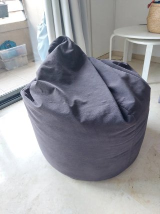 Sillón tipo puff Puff Mania negro