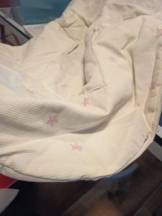 Funda silla estrellas rosa y blanco