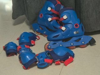 Kit Patinaje Infantil Talla 32-34 Azul