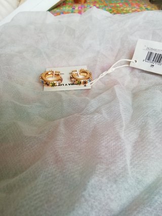 Pendientes Bimba y Lola dorados multicolor