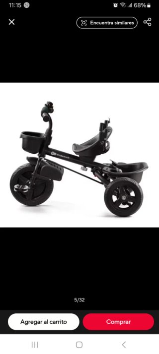 Triciclo Kinderkraft Gris