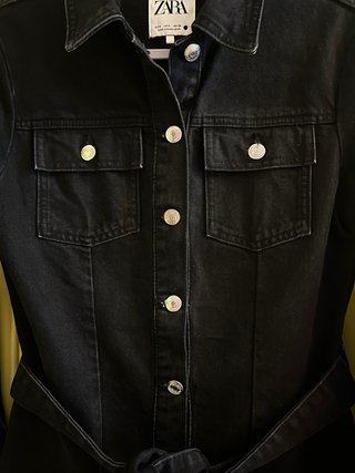 Vestido vaquero negro Zara