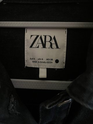 Vestido vaquero negro Zara