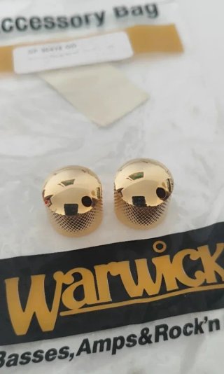 2 x knobs originales Warwick dorados brillantes