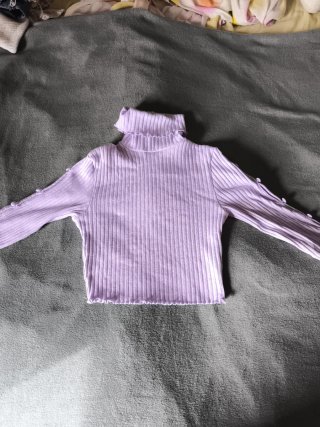 Jersey Bershka Cuello Alto Corto Lila Talla S