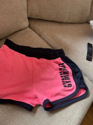Pantalones Cortos Deportivos Rosa y Negro