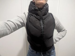 Chaqueta Zara combinada negra y gris