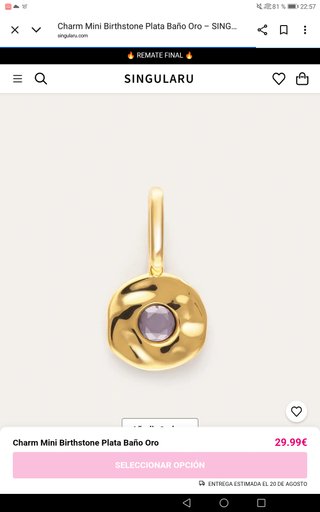 Cadena y dije Singularu