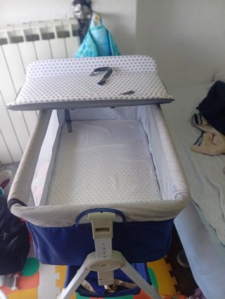 Cuna Colecho Azul para Bebé, compra por chat