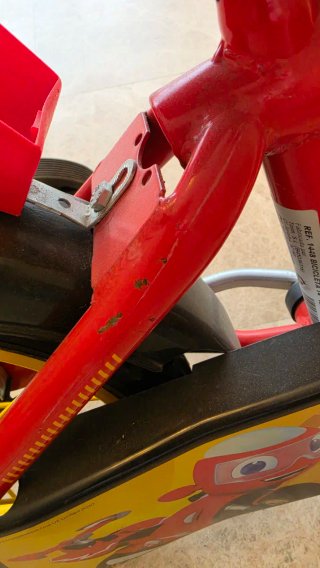 Bicicleta Infantil Roja y Amarilla Ricky Zoom