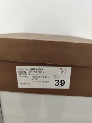 Botines Ángel Alarcón Rojos Talla 39