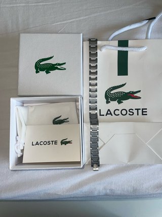 Pulsera Lacoste Plata Caja y Packaging