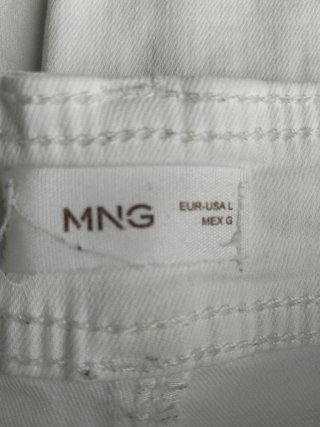 Pantalón blanco MANGO Teens Talla L