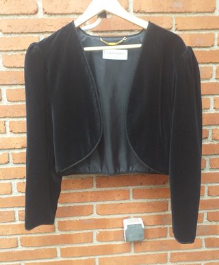 Chaqueta Terciopelo Negra Lujo