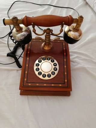 Teléfono Vintage Réplica Madera