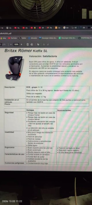 Silla Coche Britax Römer 15-36kg Isofix