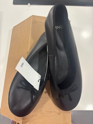 Bailarinas de Piel Negras Mango Talla 36