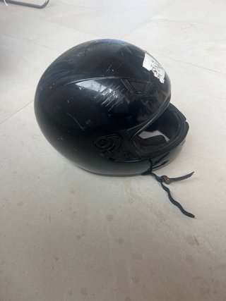 Casco negro para moto