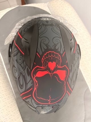 Casco de Moto con Diseño de Calavera