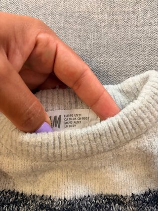 Jersey niño rayas beige, gris y azul marino