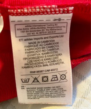 Chaqueta Adidas CS Chênois CSC 1907 Roja Talla M