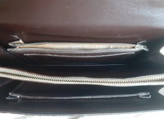 Bolso Piel Cocodrilo Marrón Vintage