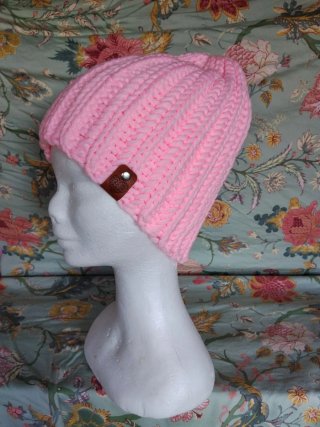 Cappello lana rosa