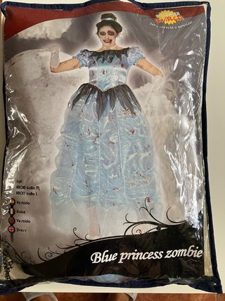 Disfraz Princesa Zombi Azul Talla M